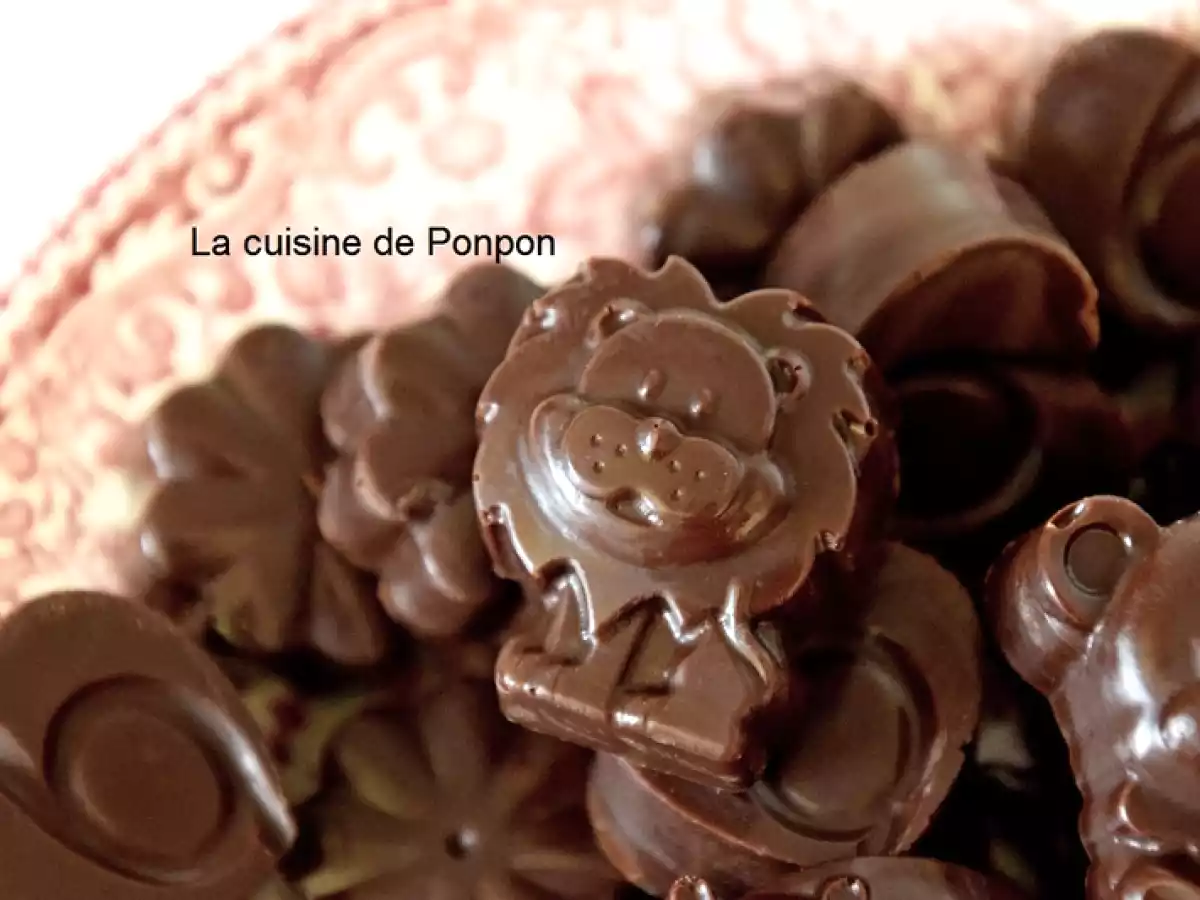 Truffe au chocolat et praliné