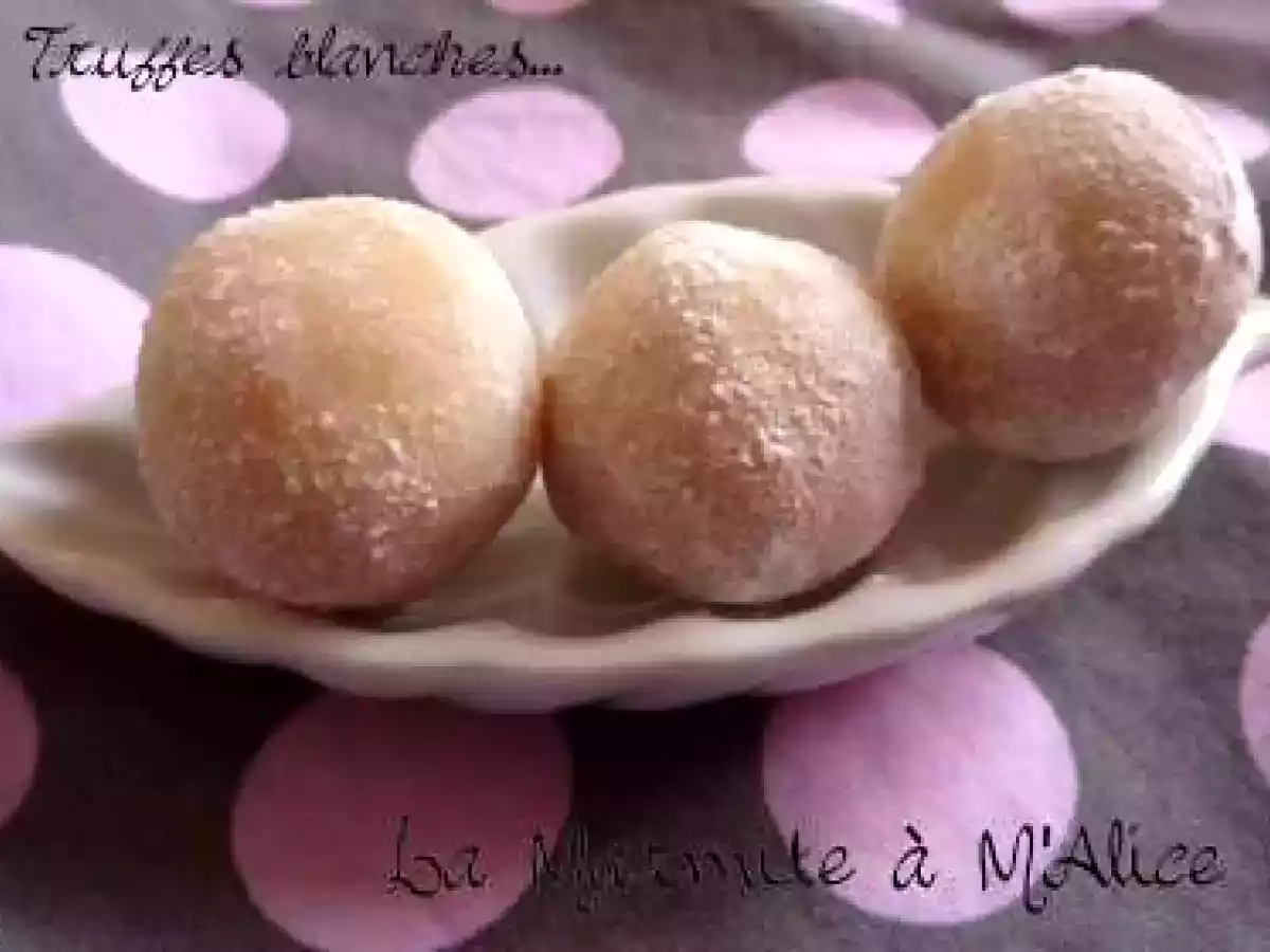 Truffes au chocolat blanc et crème de sésame