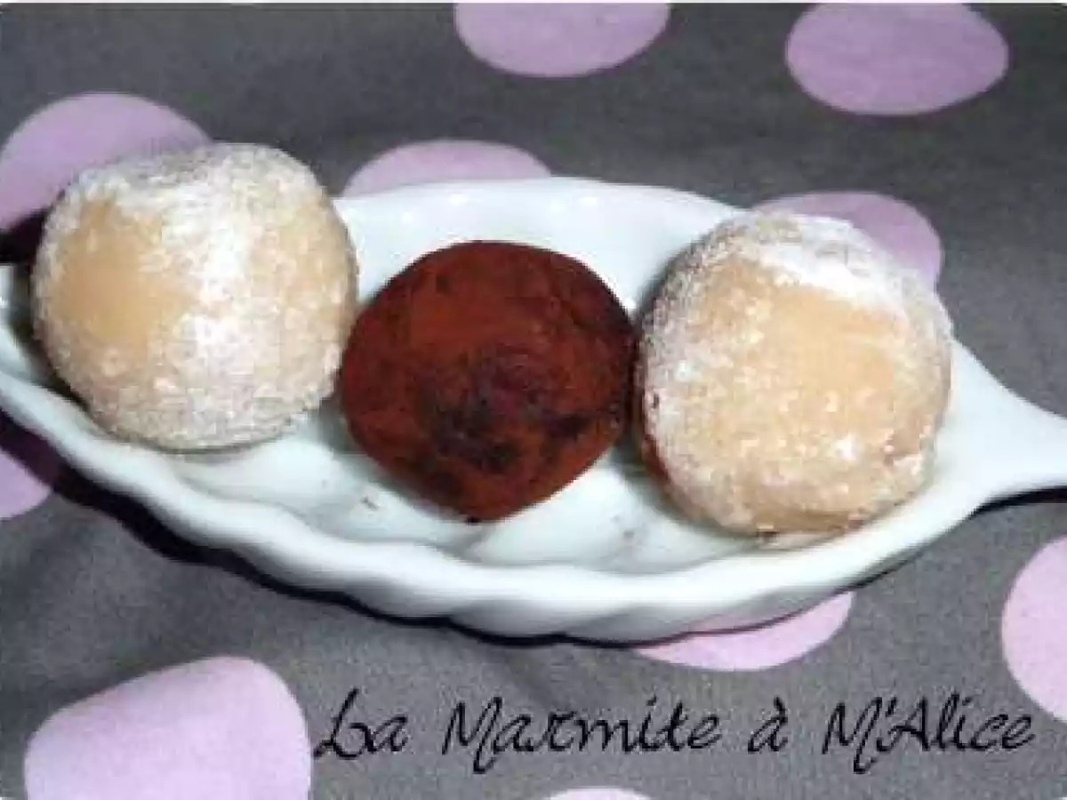 Truffes au chocolat blanc et crème de sésame - photo 2