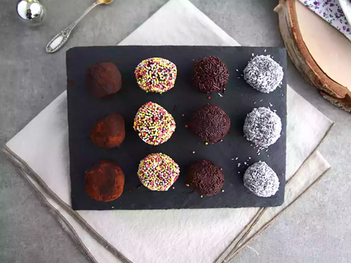 Truffes au chocolat enrobées