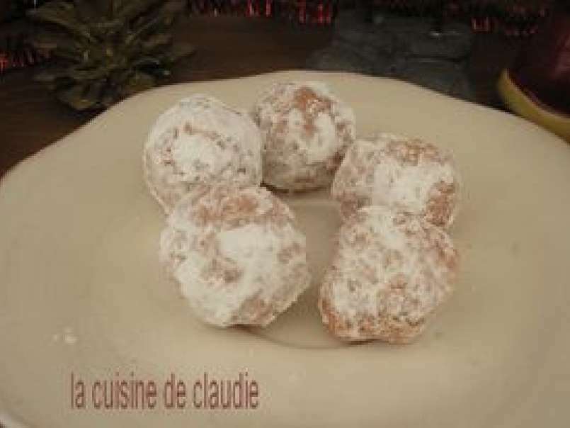 Truffes aux biscuits rose de reims et rhum, photo 2