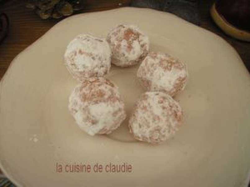 Truffes aux biscuits rose de reims et rhum, photo 3