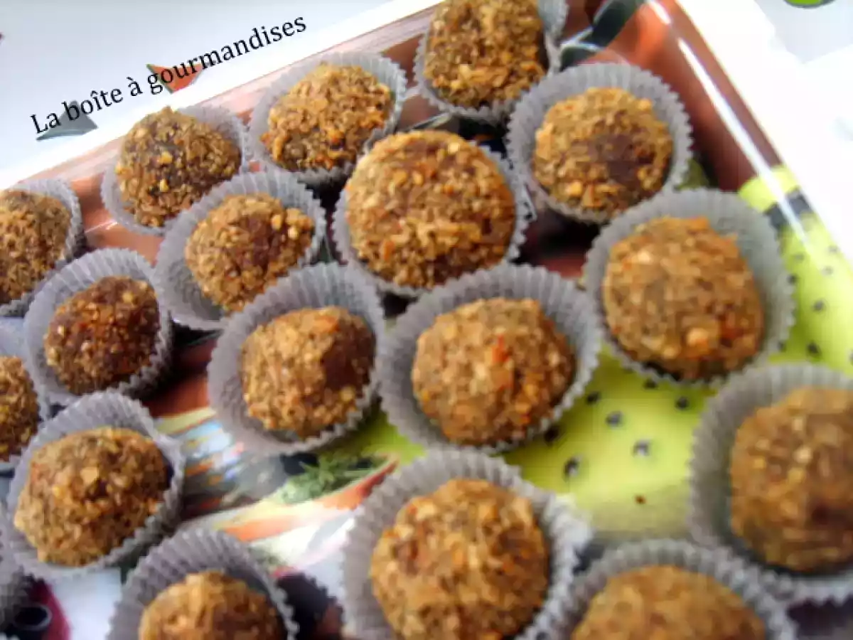 Truffes praliné rhum et noisette