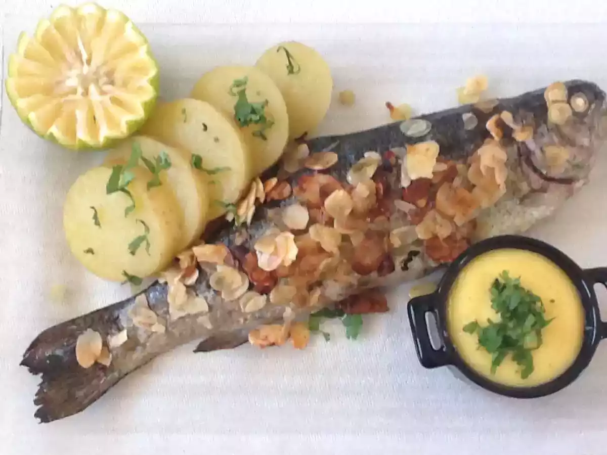 Truite aux amandes et sa mayonnaise au combawa - photo 2