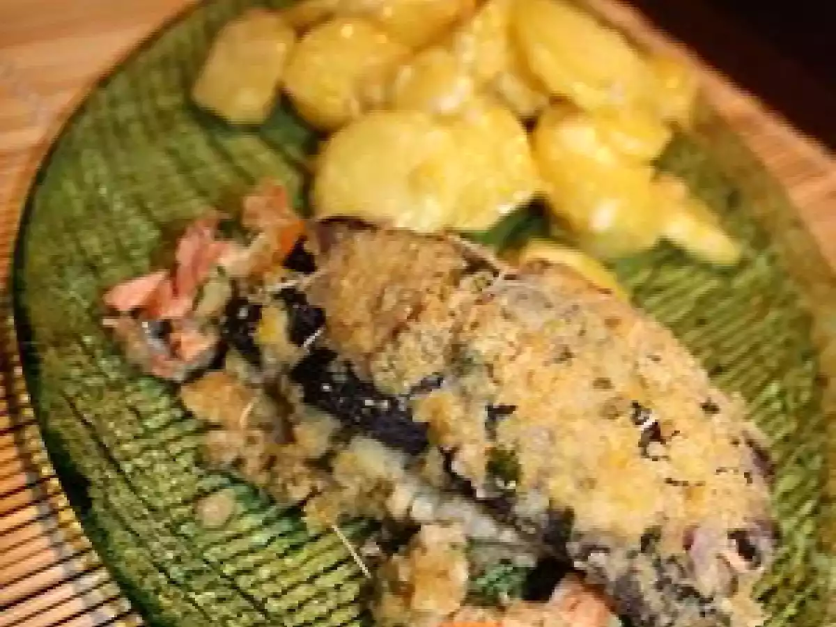 Truite farcie aux herbes et amandes