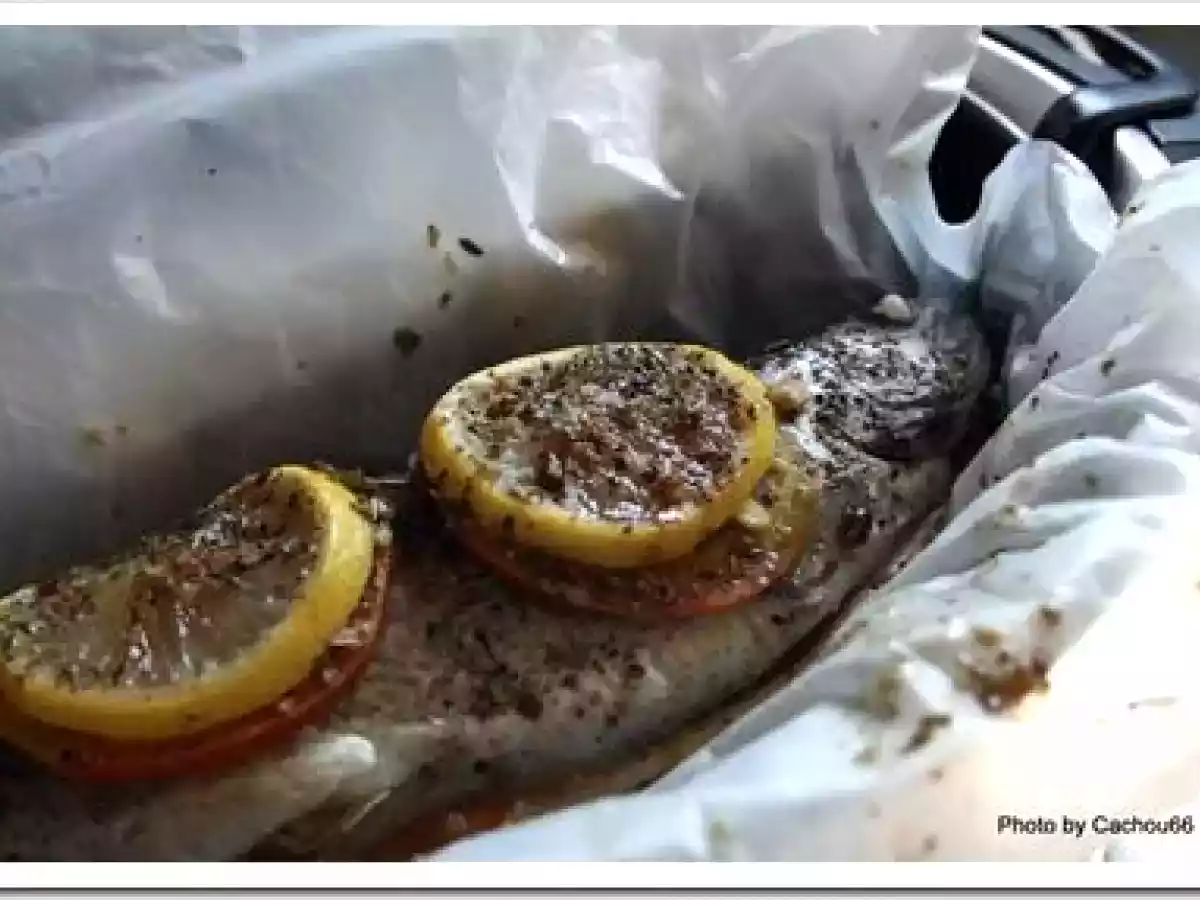 Truites en papillotes et ses légumes
