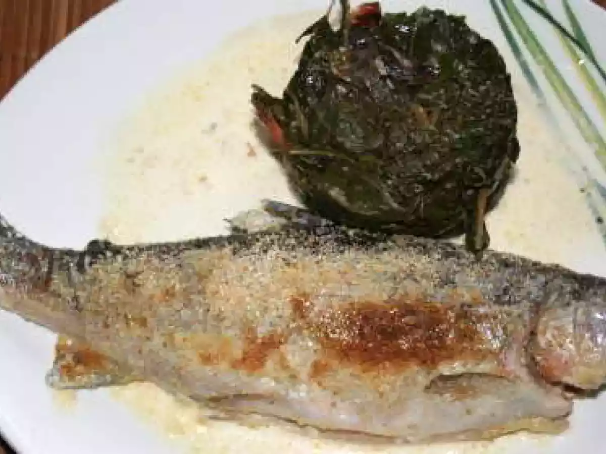 Truites et feuilles de bettes à la crème