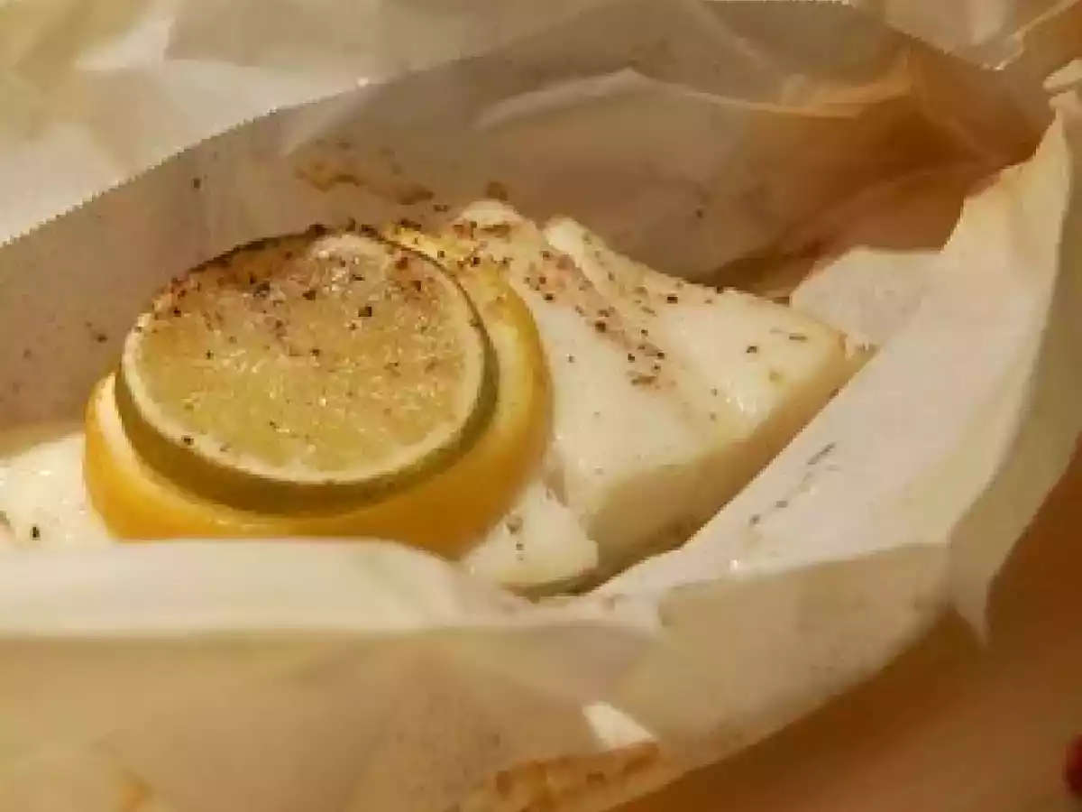 Turbot et fenouil aux deux citrons, en papillotes