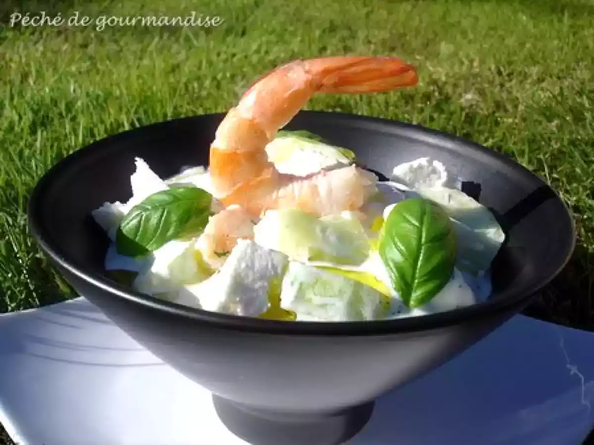 Tzatziki aux crevettes et à la feta