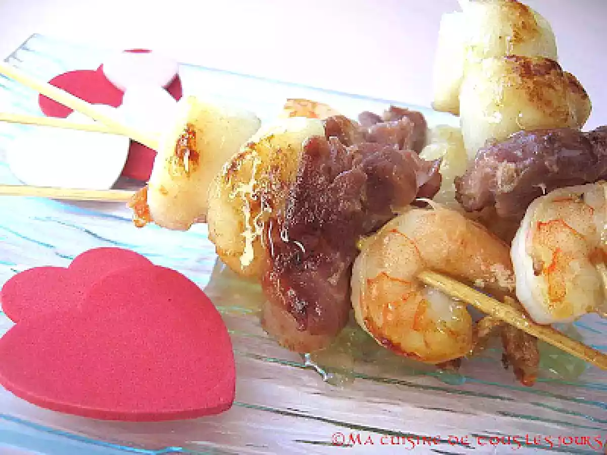 Un amour de St-Valentin partie I: Crevettes, pétoncles et prosciutto au caramel de citron
