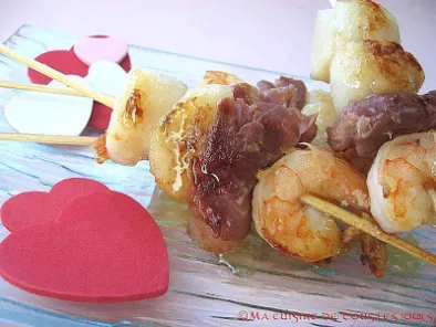 Un amour de St-Valentin partie I: Crevettes, pétoncles et prosciutto au caramel de citron