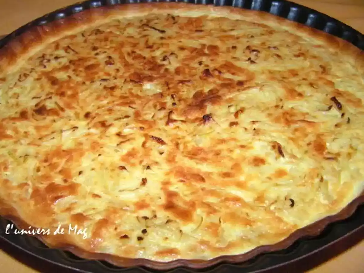 Un grand classique de la cuisine de bistrot : la tarte à l'oignon