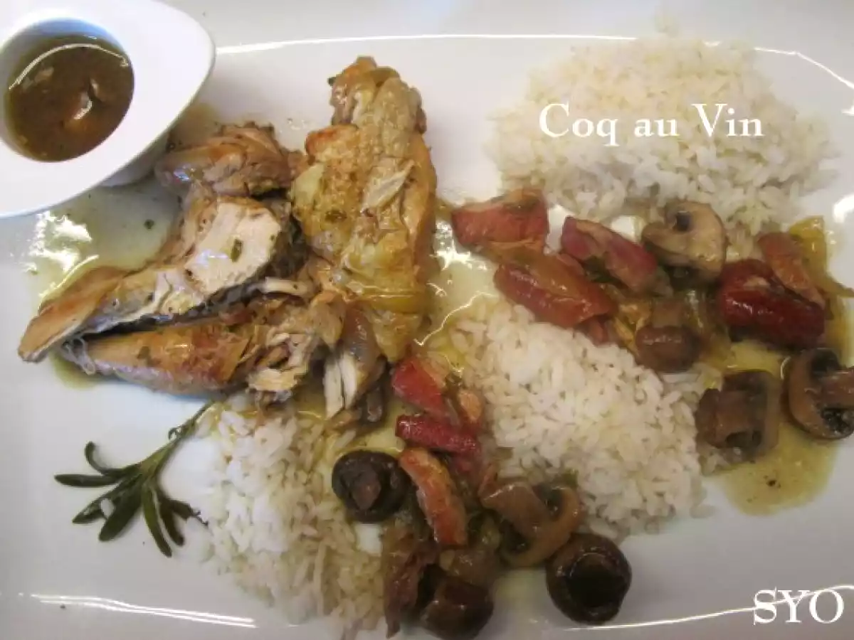 Un grand classique rajeuni : Le coq au vin express