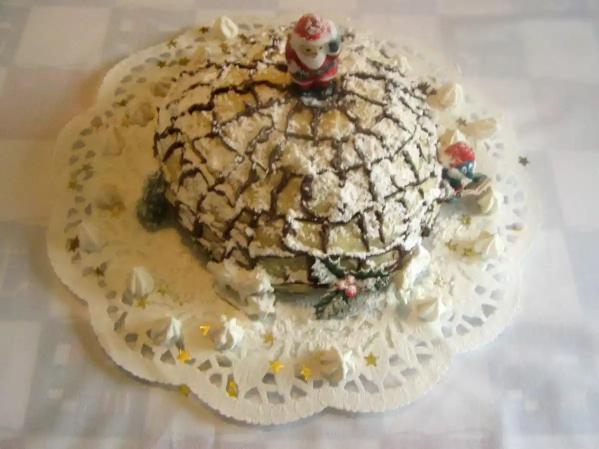 Un Igloo à l'orange et chocolat blanc