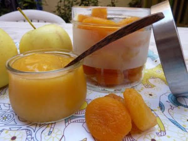 Compote Pomme-Abricot - recette simple sans sucre ajouté