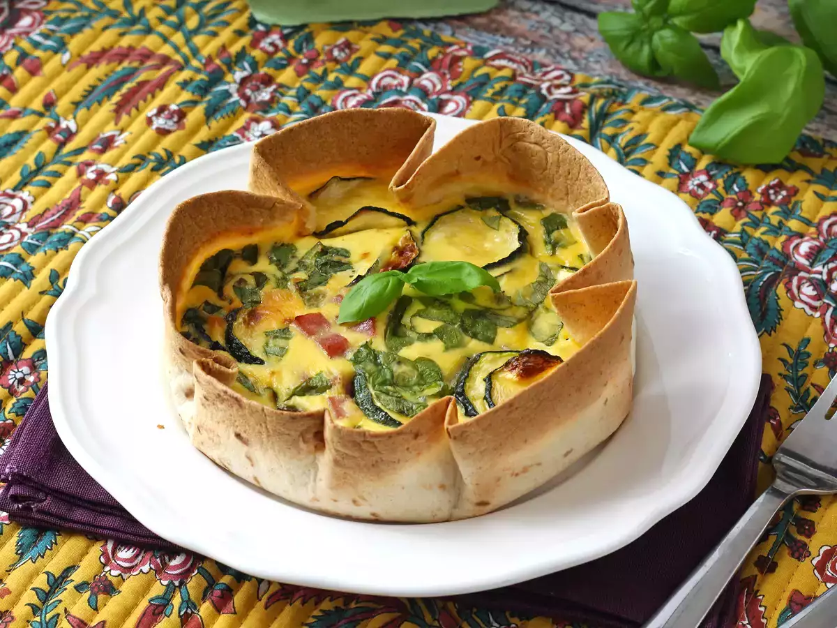 Une quiche sans pâte avec une tortilla? C'est possible! Recette légère - photo 2
