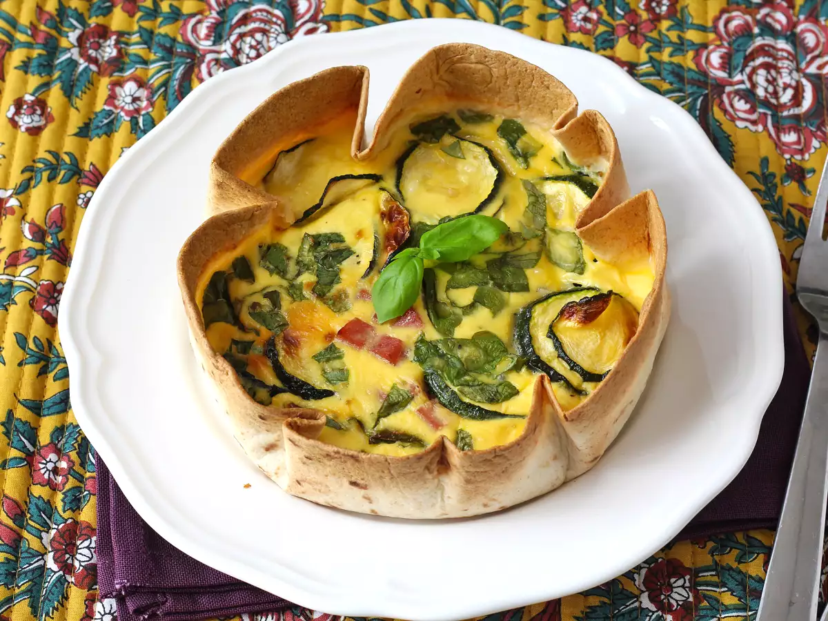 Une quiche sans pâte avec une tortilla? C'est possible! Recette légère - photo 3