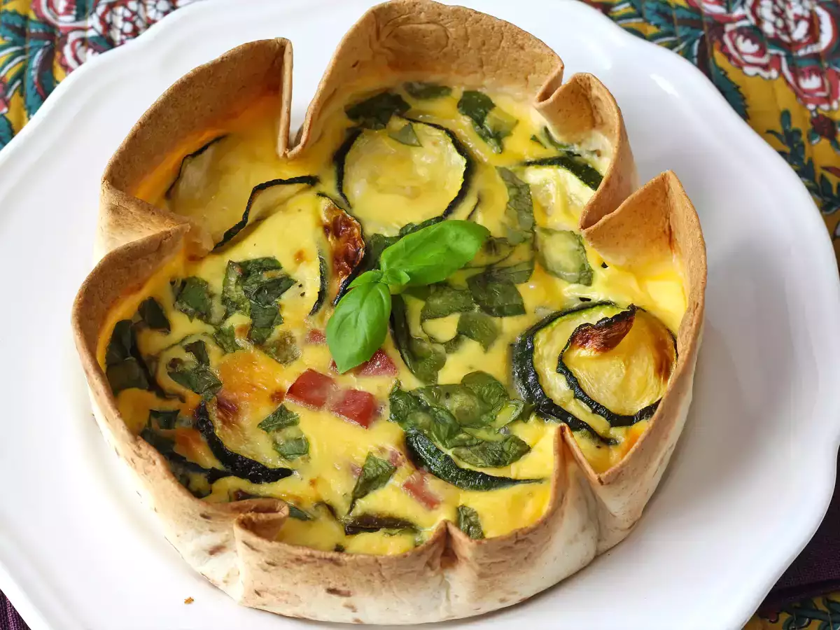 Une quiche sans pâte avec une tortilla? C'est possible! Recette légère - photo 4