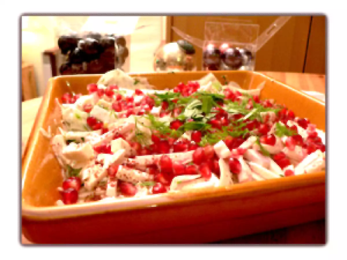 Une salade de Noël ultra light + un truc pour égrener les grenades fastoche