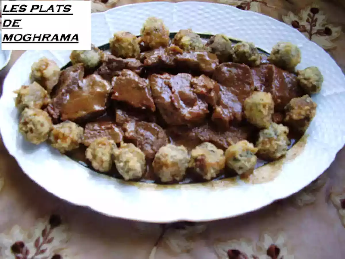 Veau aux olives farcies( market zitoune mehchi)