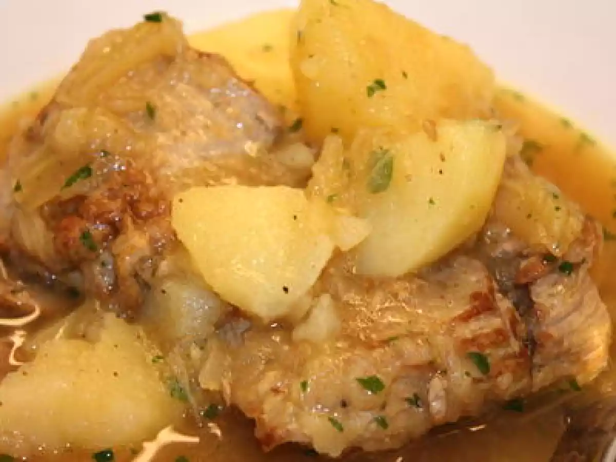 Veau mijoté et pommes de terre fondantes