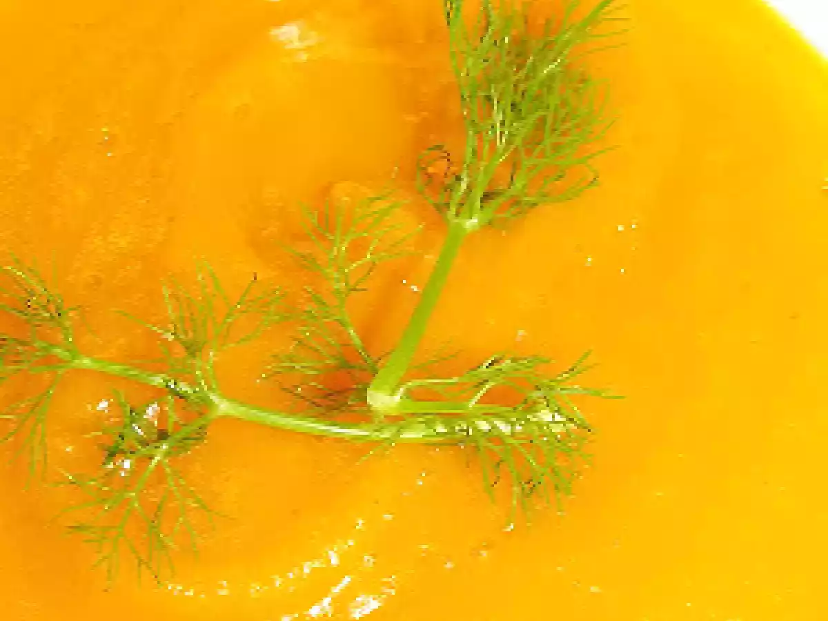 Velouté au fenouil, carottes et à la cannelle