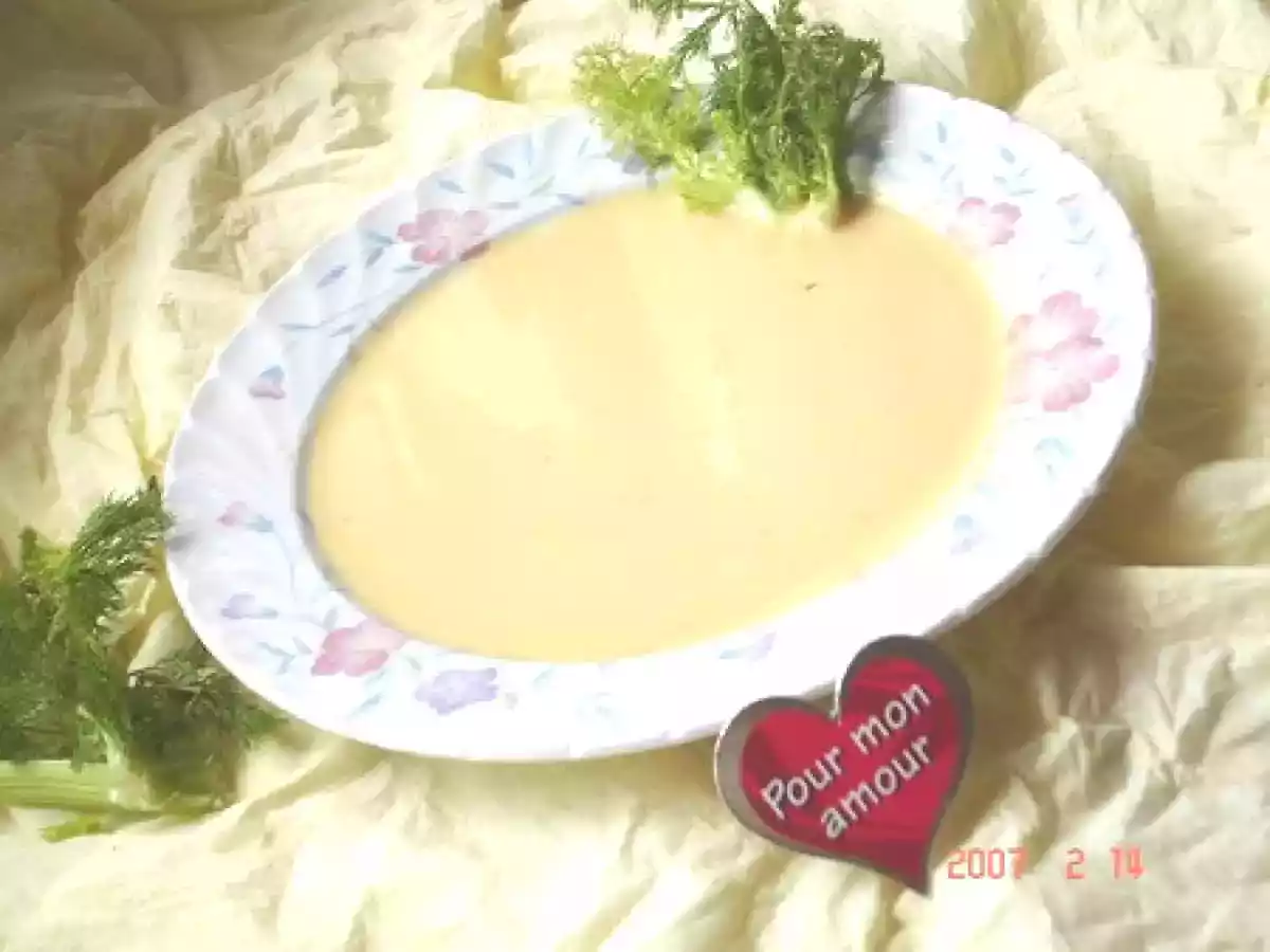 Velouté aux fenouil.oranges/patates douces délicieux