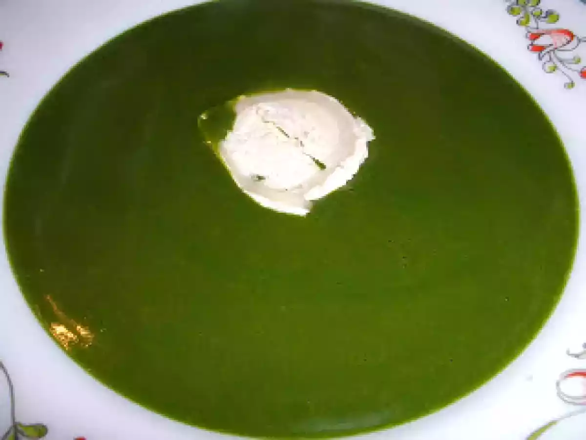 Velouté d'épinards au chèvre