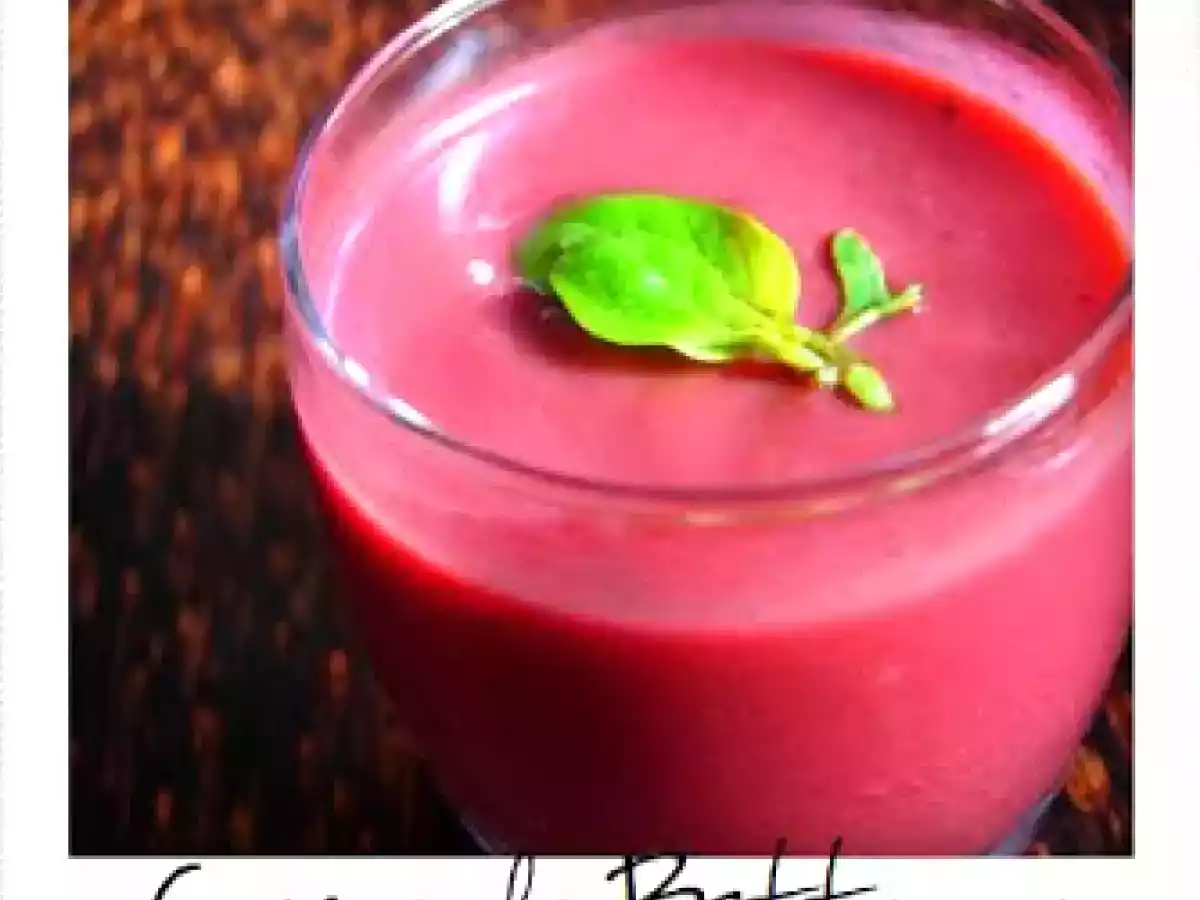 Velouté de betteraves au gingembre