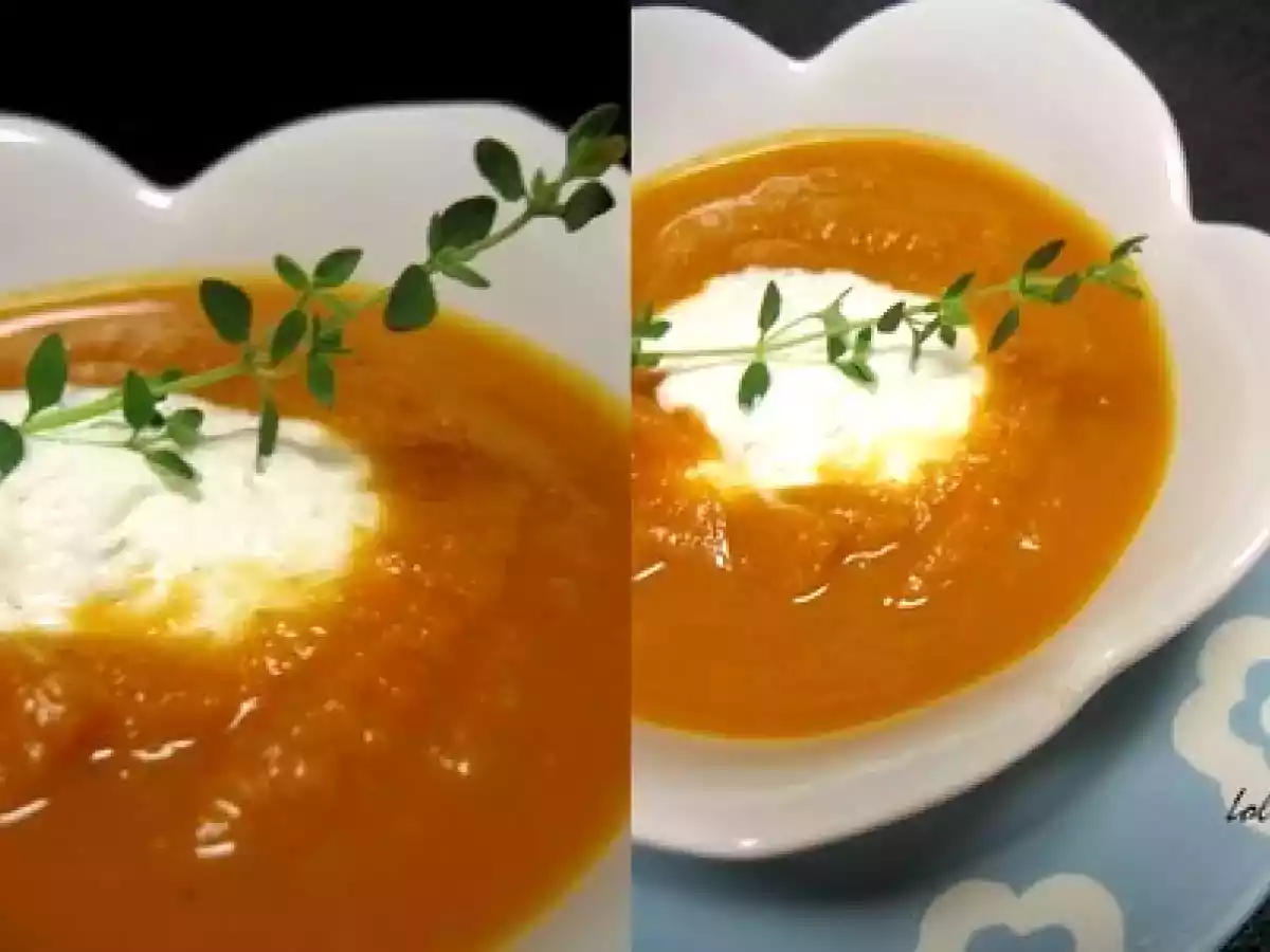 Velouté de butternut, sa mousse de chèvre au thym - photo 3