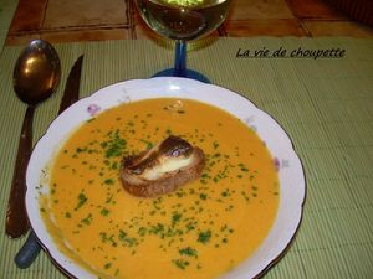 Recette de velouté de carottes au curry et cumin