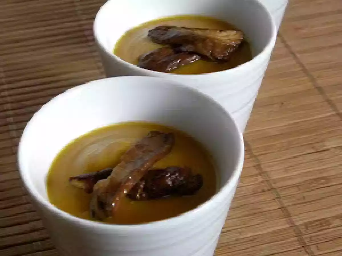 Velouté de courge butternut aux cèpes