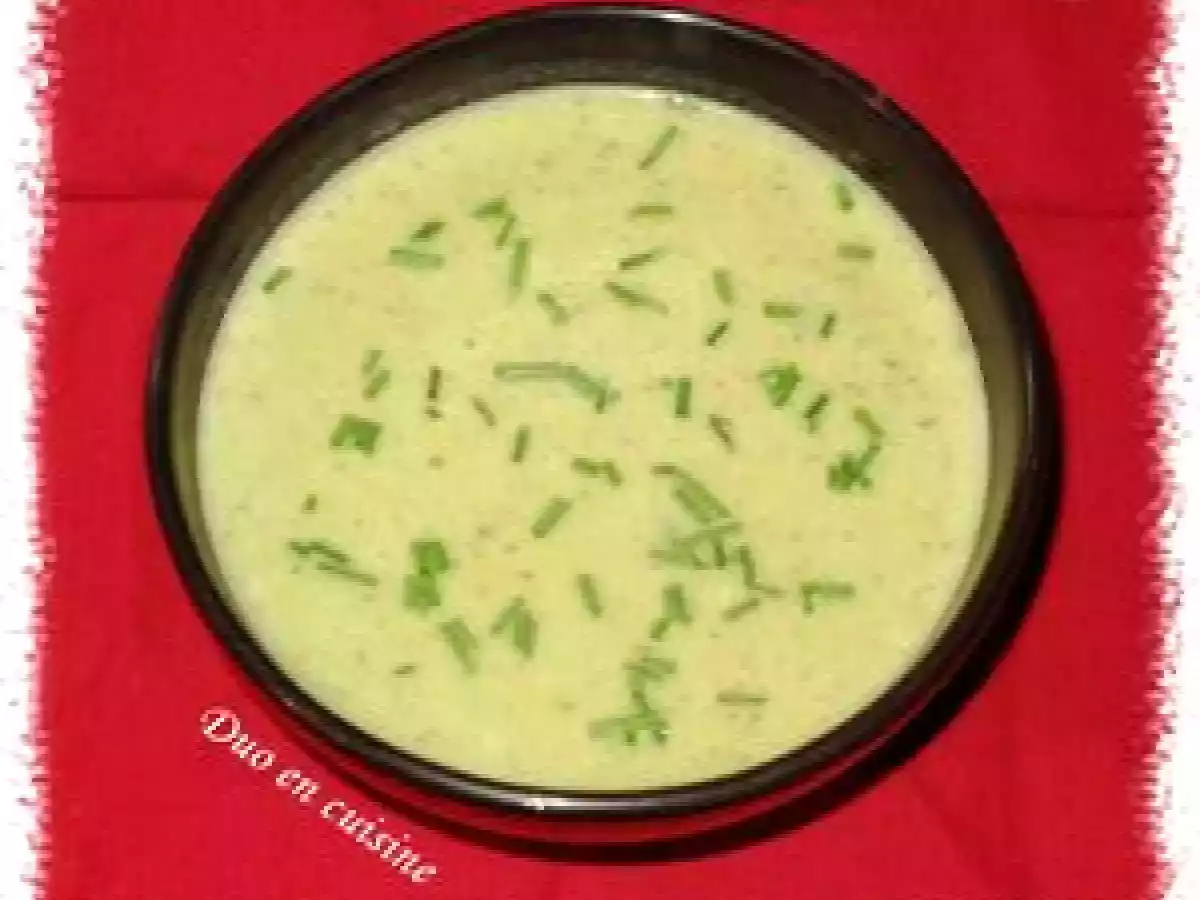 Velouté de haricots verts au chèvre frais