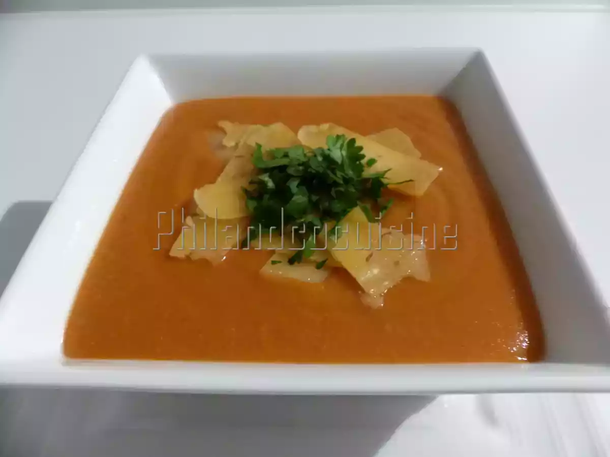 Velouté de lentilles corail aux épices