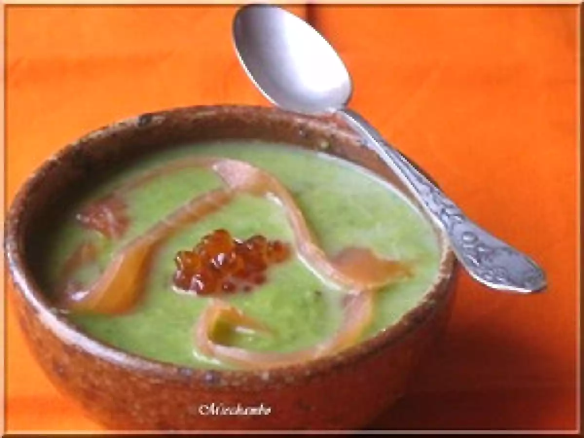 VELOUTE DE PETITS POIS AU CURRY ET AU SAUMON FUME - photo 2