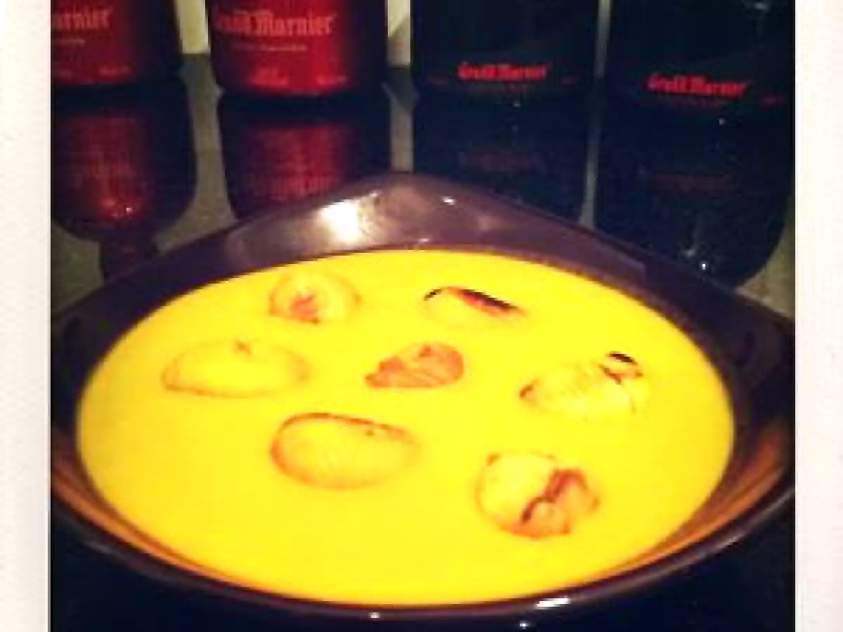 Velouté de potiron à la crème et persil