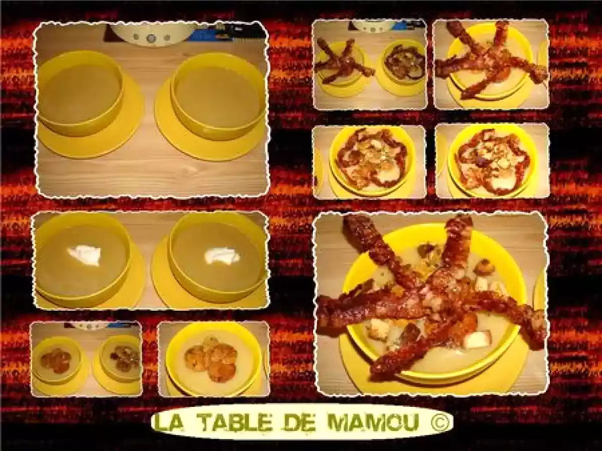 Velouté de topinambours aux cèpes