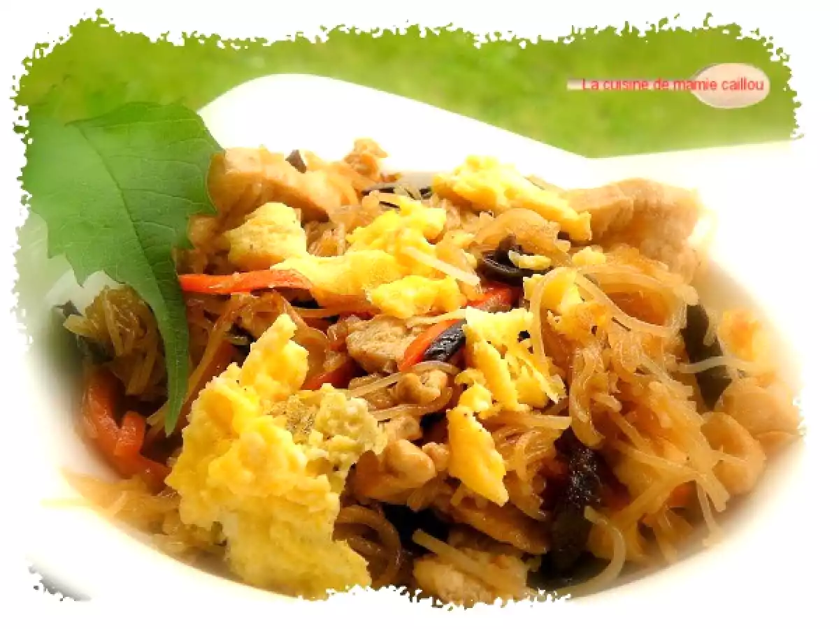 Vermicelles de riz au poulet...ou en créole, Mine frire.
