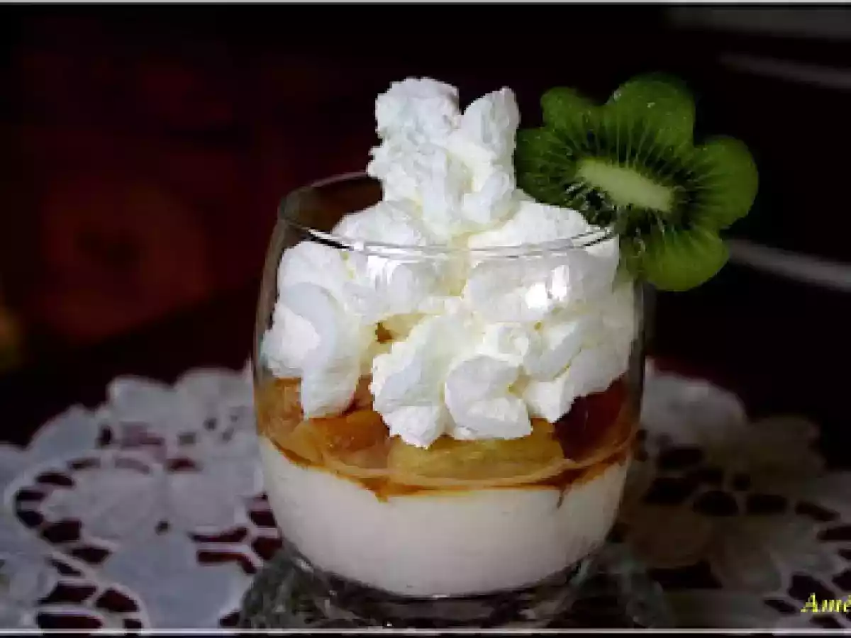 VERRINE ANANAS, CREME COCO, NUAGE DE MASCARPONE