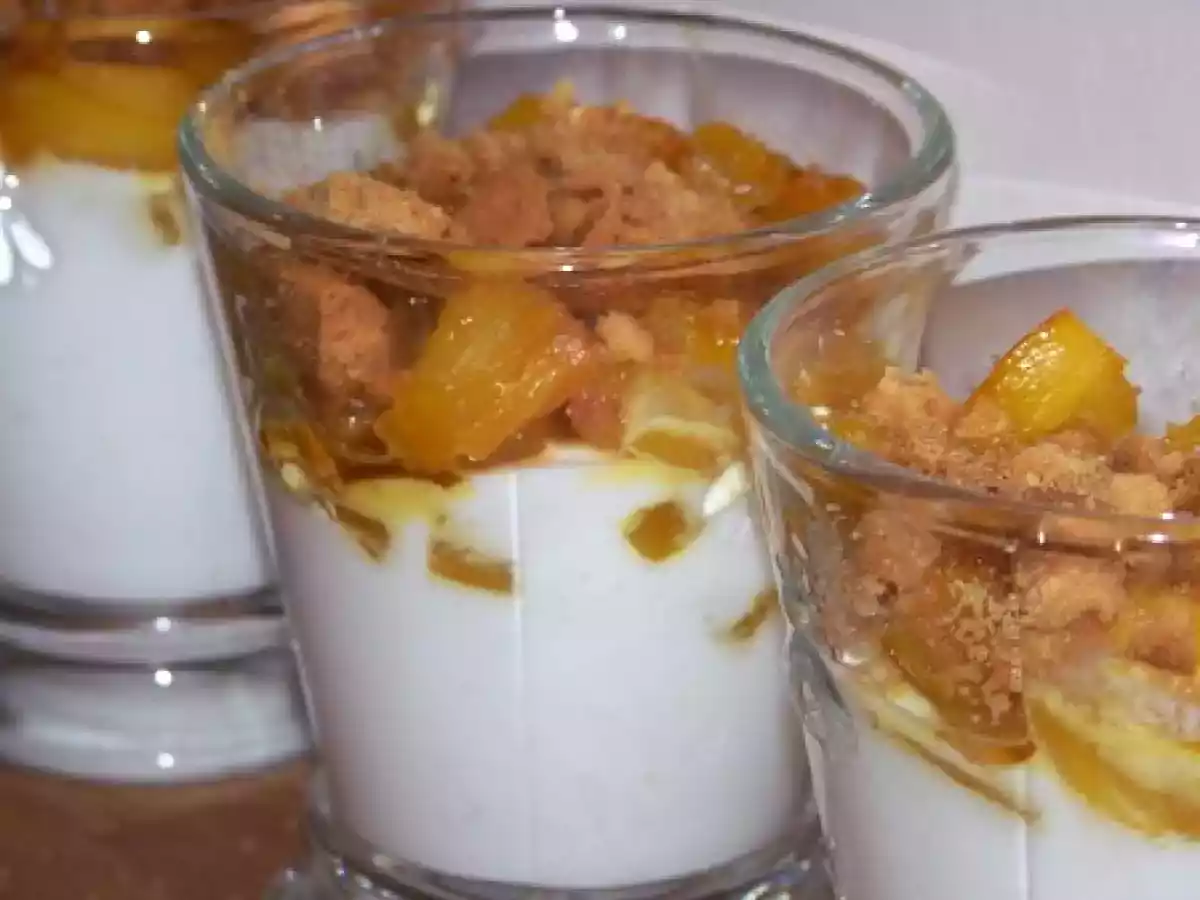 Verrine ananas, safran et miel