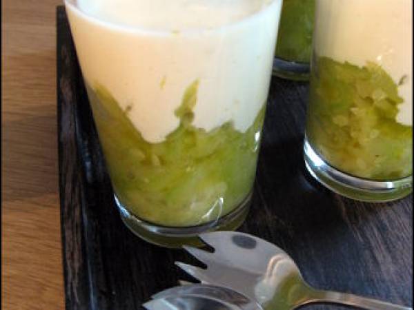 Verrine apéritive : Caviar de courgette et crème de parmesan