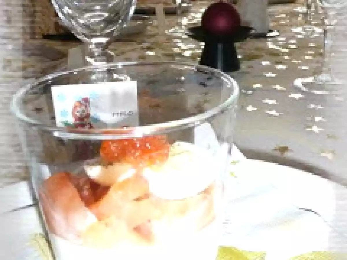Verrine au saumon fumé & oeufs de caille