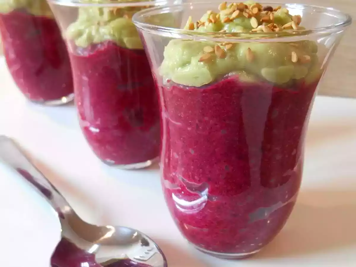 Verrine betterave rouge & avocat