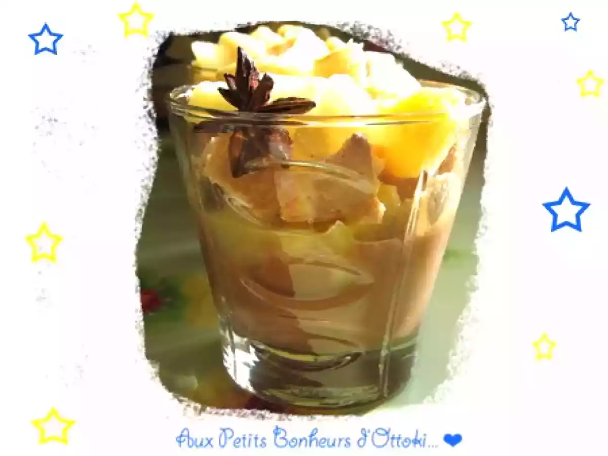 Verrine choco-fruits au rhum et mascarpone