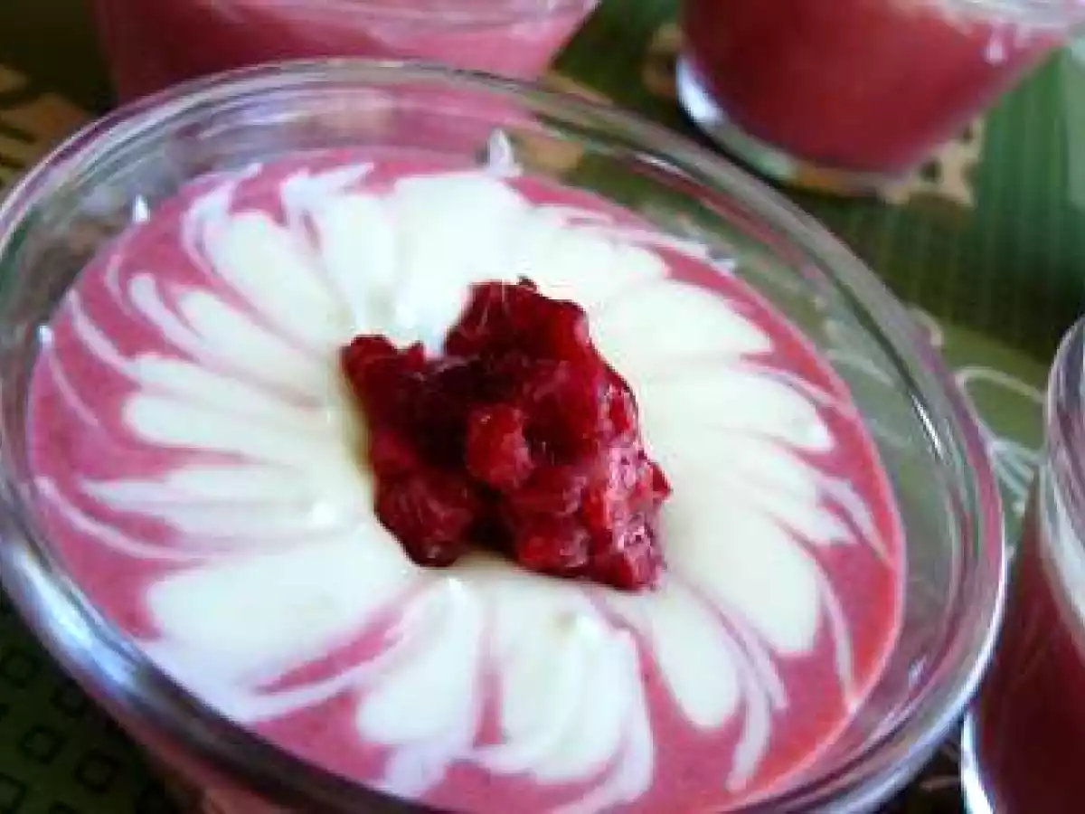 Verrine chocolat blanc & framboise
