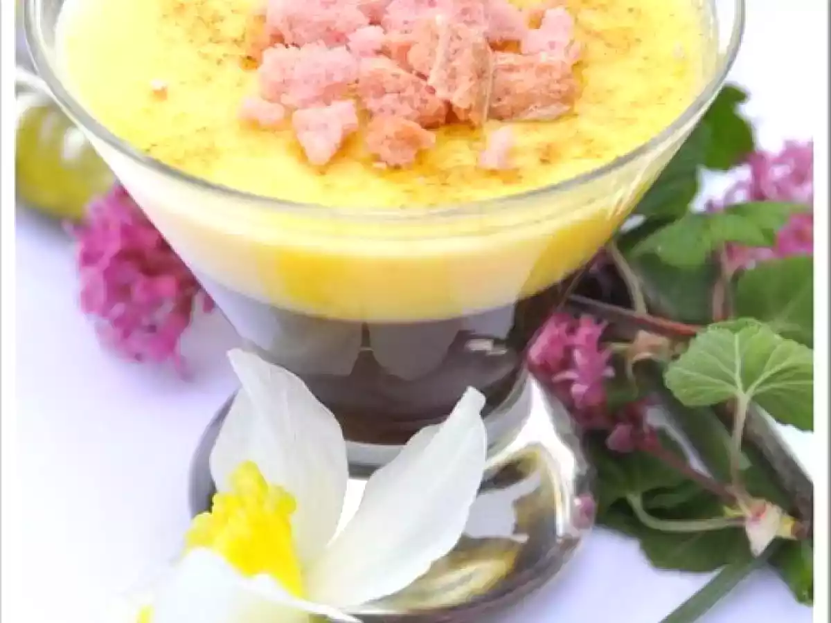 Verrine Chocolat et Sabayon Flambé à l'Orange