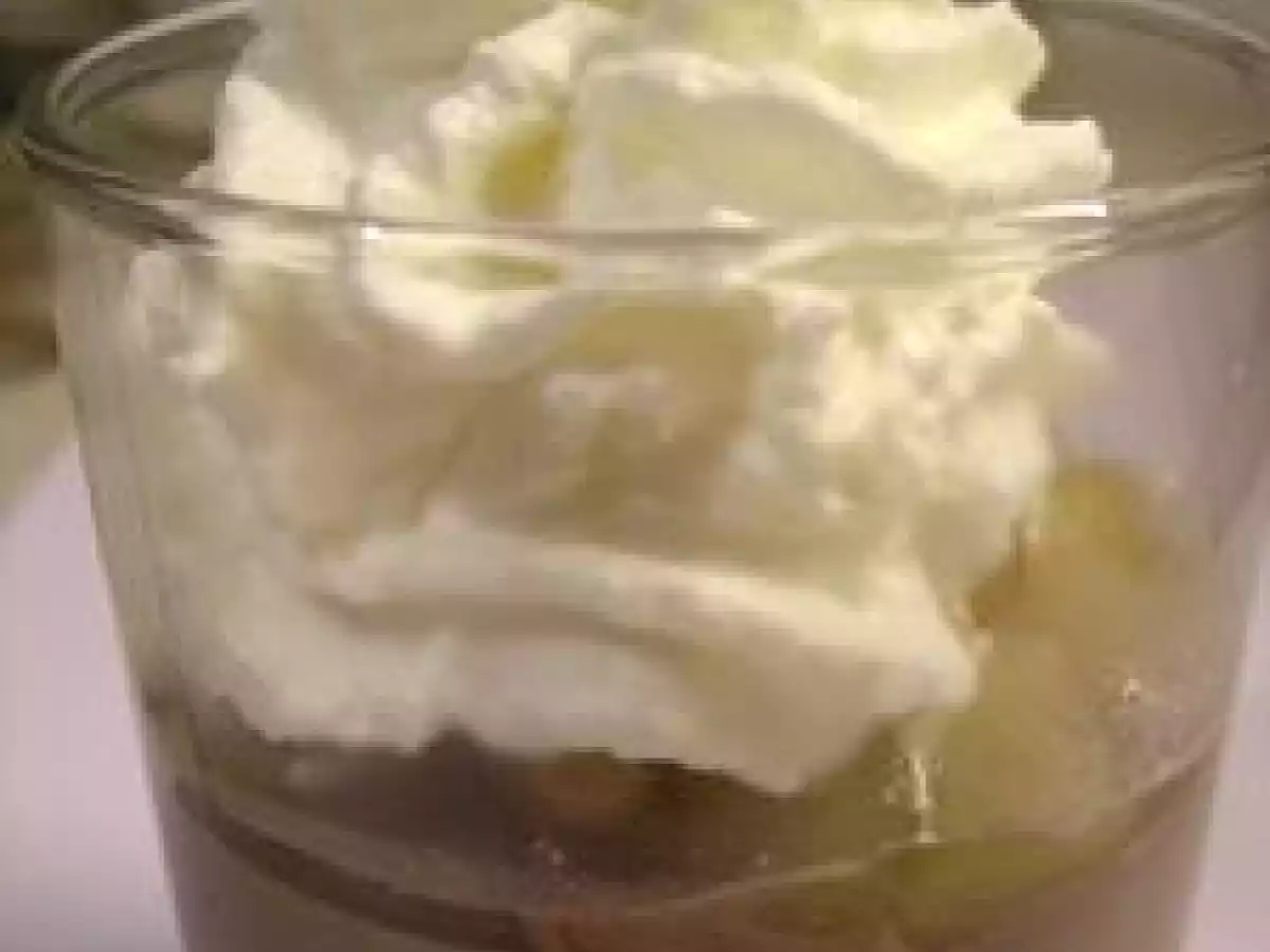 Verrine chocolat, poire, chantilly - photo 3