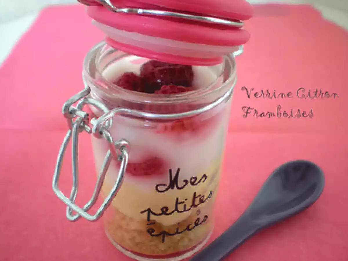 Verrine citron framboises