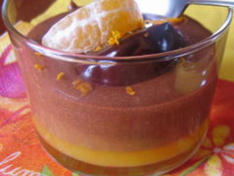 Verrine clémentines et mousse au chocolat au beurre salé. - photo 2