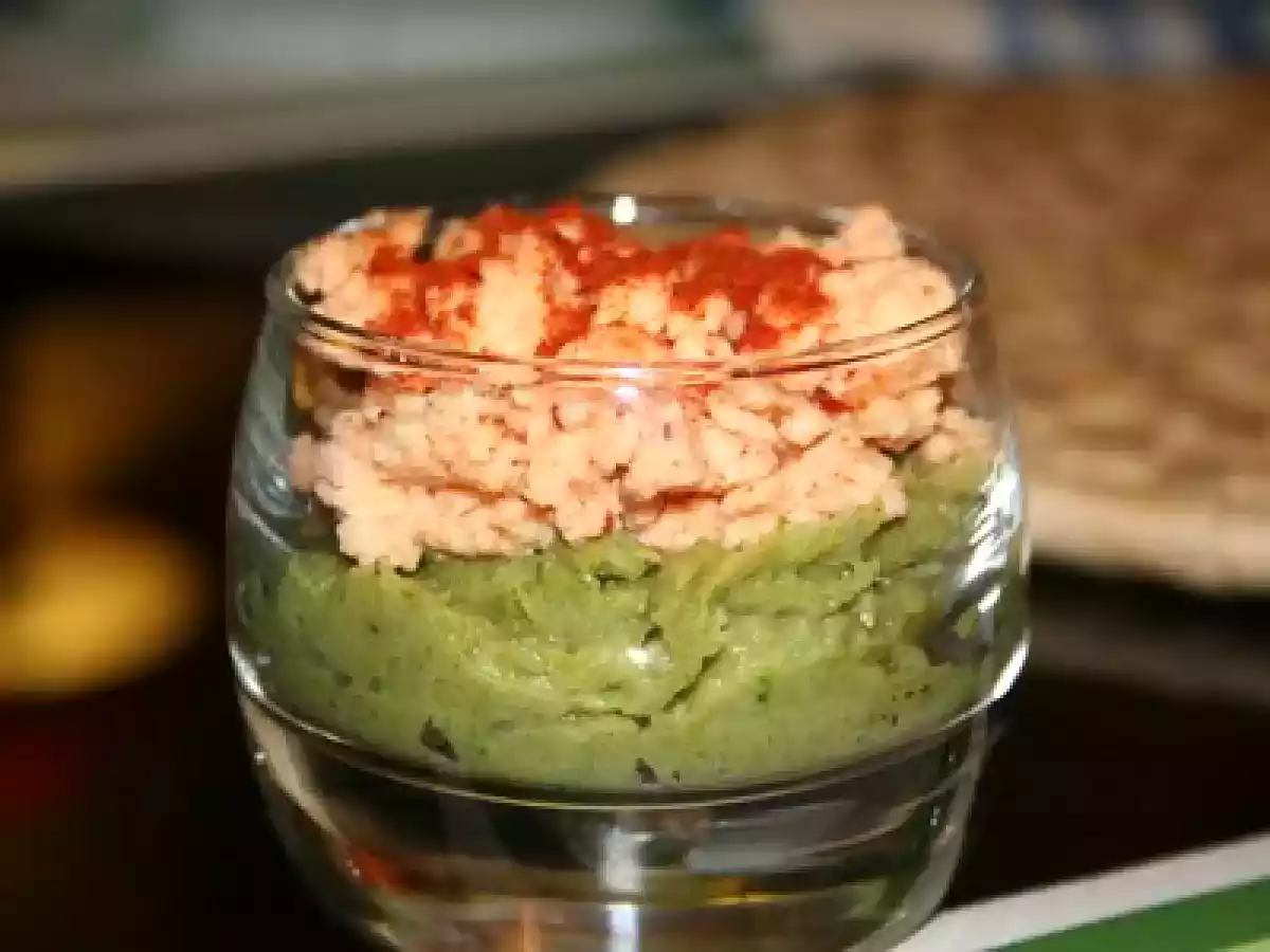 Verrine crème de poireaux et mozzarella aux épices